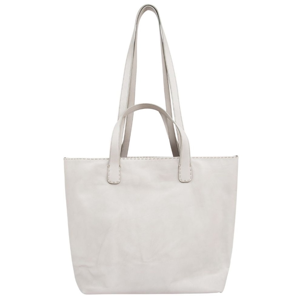 Ann Mashburn Artisan Vacona Tote in Marble Grey Leather (Excellent Condition)